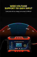 Cargador de batería de coche, reparación de pulso inteligente, pantalla LCD, carga de batería de motocicleta, 12V - details 8