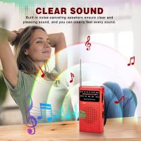 Mini portátil Mini Radio FM Am transistores con excelente señal de bolsillo por Pilas AA (no incluidas) - details 6