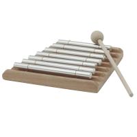 Campanas De Viento De Madera Para Mesa 1/3/7 Tonos Juguete Educativo Musical Para Niños Instrumento De Percusión Con Martillo Metal Plateado - details 23