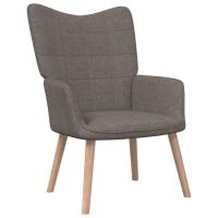 vidaXL Sillón de relax con reposapiés de tela Gris claro, Gris oscuro, Crema Sillon Dormitorio Sillon Comodos Silla Relax Sillón Sofá - details 0