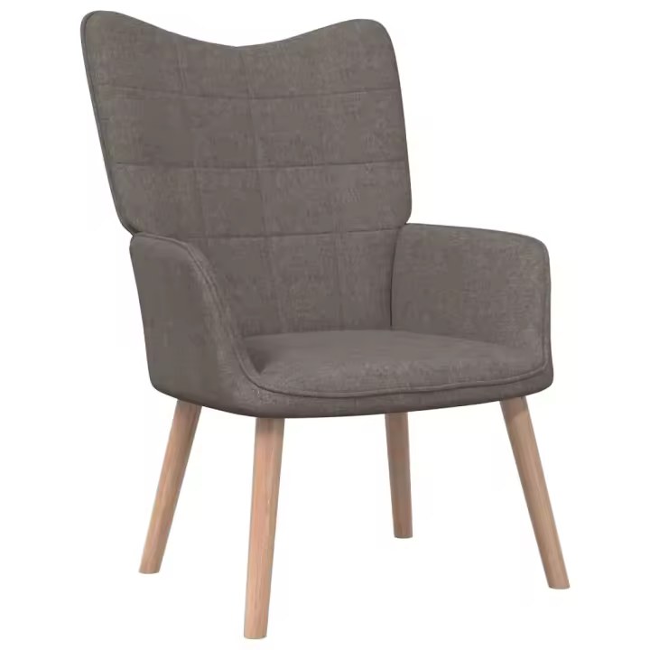 vidaXL Sillón de relax con reposapiés de tela Gris claro, Gris oscuro, Crema Sillon Dormitorio Sillon Comodos Silla Relax Sillón Sofá - 1