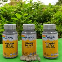 Vitamina D3+K2 Solaray, Huesos y articulaciones, sistema inmunitario, deporte, Antienvejecimiento. - details 0