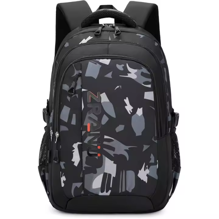 Mochilas escolares para adolescentes, mochila escolar y secundaria para niños, elegante y versátil, mochila informal para hombres, bolsa para niños y niñas de 10 a 24 años, color negro - 1