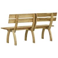 vidaXL Banco de jardín madera pino impregnada 160 cm - details 3