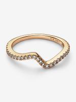 Pandora - Anillo de Ola Brillante - Baño de Oro de 14K - details 0
