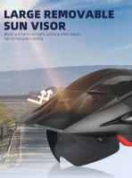 Casco De Bicicleta LED  Con Visera De Sol Y Gafas Recargables Para Hombres Ciclismo En Carretera Y MTB Talla 57-61 Cm - details 8