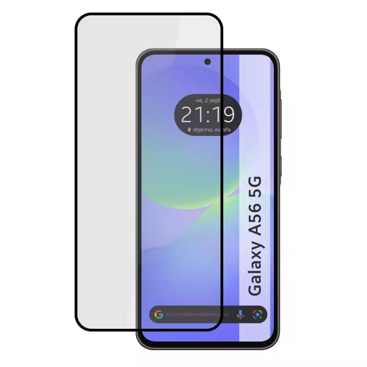 Protector Cristal Templado Completo 5D Full Glue Negro para Samsung Galaxy A56 5G Vidrio - 1