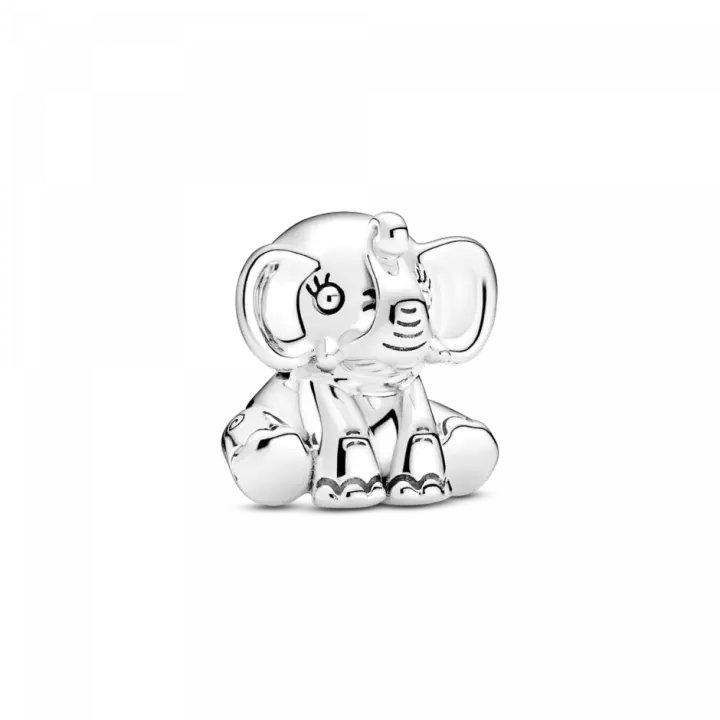PANDORA Charm Elle el Elefante 799088C00 Plata 925ML Mujer - Inspirado en la Naturaleza - 1