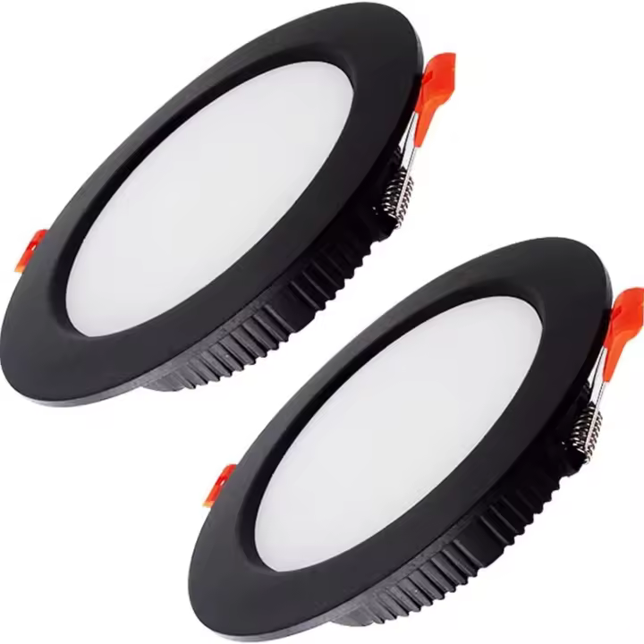 Ultraflache schwarze LED-Downlights, 7 W runde LED-Downlights, IP44 - 1