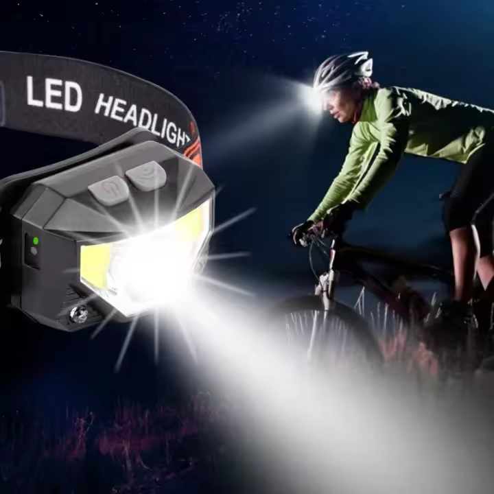 Linterna Frontal LED Recargable 1200LM 8 Modos Sensor De Movimiento Impermeable Para Camping Montañismo Ciclismo Y Atletismo - 1