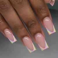24Pcs Uñas Postizas De Ballet Blancas Con Gradiente Full Cover Art Nails Presión En Uñas Artificiales Acrílicas Removibles Para Fiesta - details 33