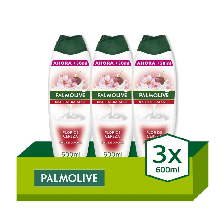 Gel de ducha o baño Palmolive NB Flor de Cereza cuidado hidratante 600ml. Pack 3 - 1