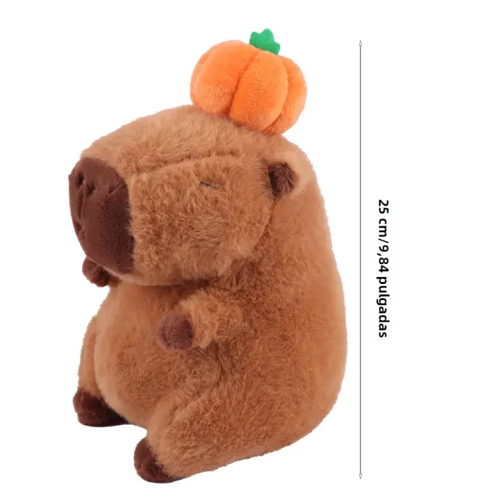 Muñeco De Peluche De Calabaza Halloween Kapibara Anime Suave Regalo De Navidad Para Niños Y Niñas Relleno De Algodón PP - 1