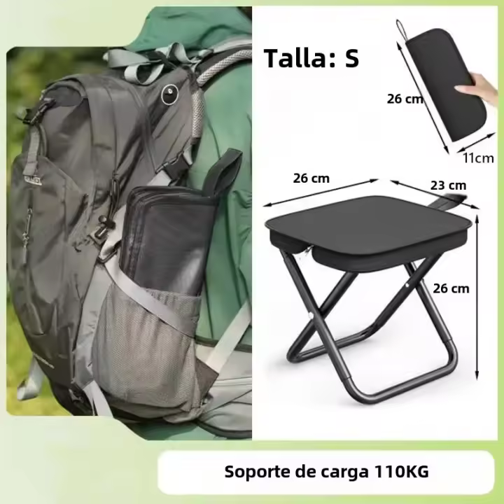 Silla Plegable Multifuncional Para Acampar Y Pícnic Ultra Ligera Silla De Pesca Y Viaje Accesorios De Pesca Silla De Playa Moderna De Metal - 1