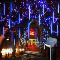Luces De Show De Meteoros Para Exterior Con Forma De Lluvia Caída Luz De Hada Para Decoración De Jardín Y Fiesta Navideña EU Plug - details 2