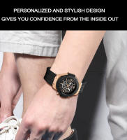 Reloj De Cuarzo Para Hombre De 48mm Con Dial Negro Y Diseño De Agujeros En Blanco Y Negro Estilo Deportivo Resistente Al Choque Y Al Agua - details 2