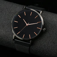 Reloj De Hombre Ultrafino De Moda Acero Inoxidable Malla Casual Resistente Al Choque Reloj De Cuarzo Simplicidad Para El Día a Día - details 0