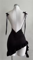Vestido Mini Sin Mangas Y Espalda Descubierta Para Mujer Verano Y2K Con Volantes Negro Bodycon Para Fiesta Club Streetwear Estilo Sexy De Cintura Empiricista - details 3