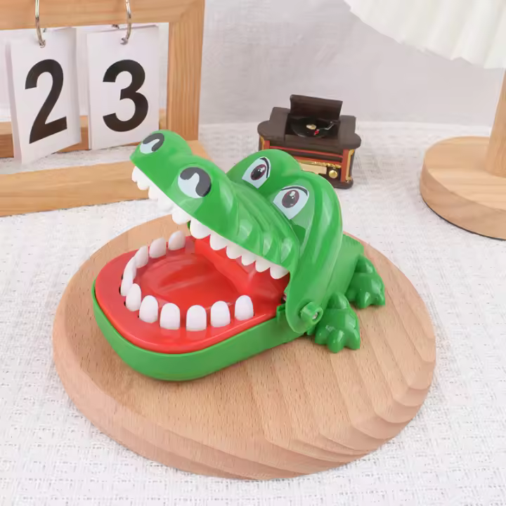 Juguete De Dientes De Cocodrilo Interactivo Para Niños Juguetes Creativos Y No Tóxicos Cadena Para Llaves Juego De Dentista Con Alligator Familiar Para Fiestas - 1