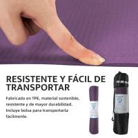Esterilla Yoga con Correa y Bolsa | Esterilla Yoga Antideslizante | Esterilla Fitness Ideal para Gym o Casa. Esterilla Pilates 6mm o 10mm - Esterilla Deporte para Mujeres y Hombres.Alfombra,Alfombrilla de yogas. (1099 1299) - details 2