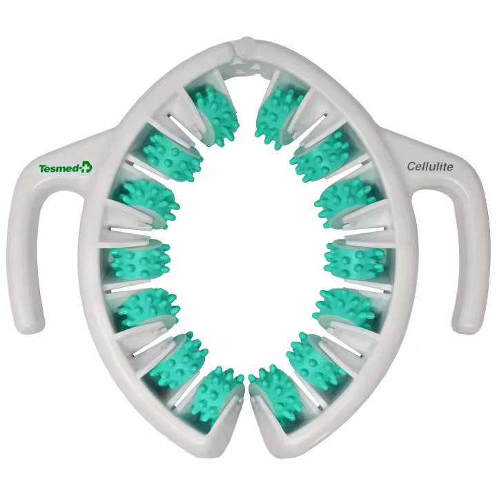 TESMED CELLULITE - Masajeador Manual Anticelulítico Hecho en Italia con Triple Acción Patentada, ajustado para zonas con celulitis persistente en muslos y glueos (Verde) - 1