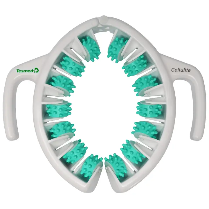 TESMED CELLULITE - Masajeador Manual Anticelulítico Hecho en Italia con Triple Acción Patentada, ajustado para zonas con celulitis persistente en muslos y glueos (Verde) - 1