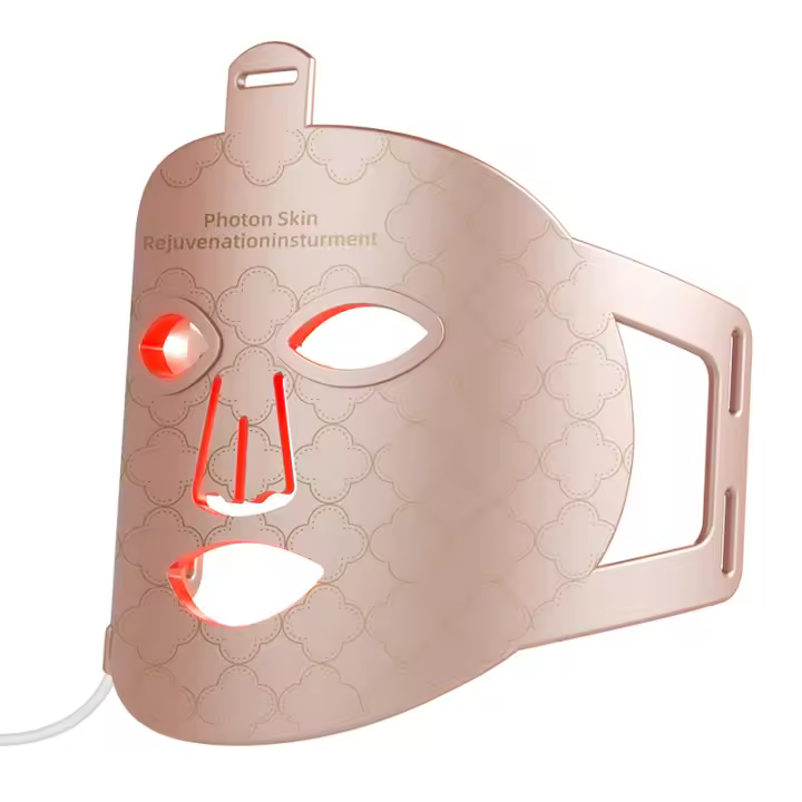 Máscara Fotorejuvenecimiento Doméstico Instrumento De Belleza Con Gran Serie De Luces USB Recargable Material Acrílico Regalo Ideal Para Cuidado Facial Y Rejuvenecimiento De Piel - 1