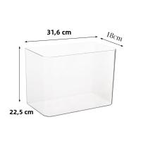 Acuario Transparente Con Tapa Y Resistentes a Caídas Para Peces Y Tortugas Material PET+ABS Decoración De Hydroponia Para El Hogar - details 1