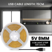 Tira De Luz LED COB Flexible 5V USB Alta Densidad 320LEDs Blanco/Cálido/Natural/Rojo/Azul Verde/Ácido Rosa/Naranja Amarillo Para Decoración De Hogar - details 0