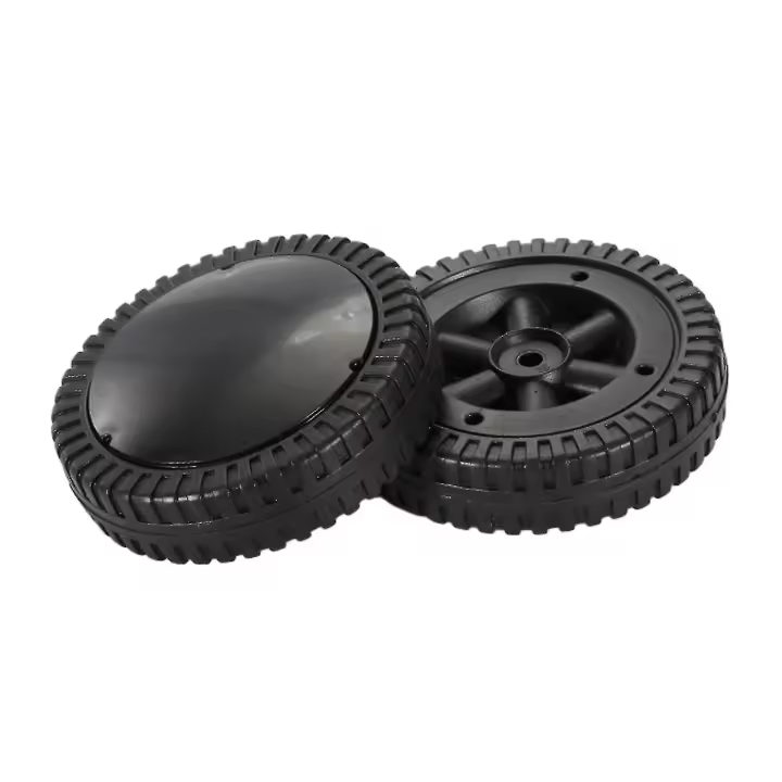 Rodante Negro 6 zapatillas neumáticas para parrillas de barbacoa - 1