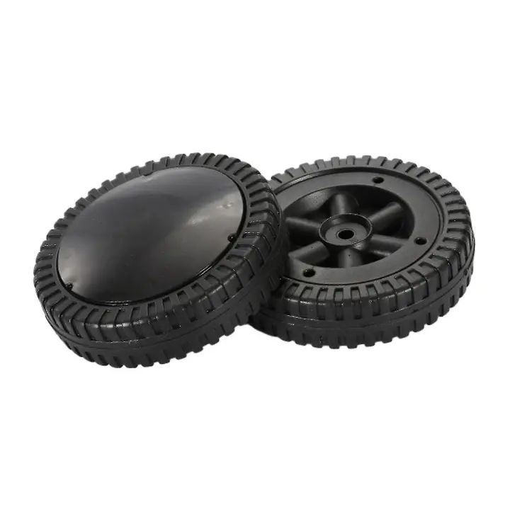 Rodante Negro 6 zapatillas neumáticas para parrillas de barbacoa - 1
