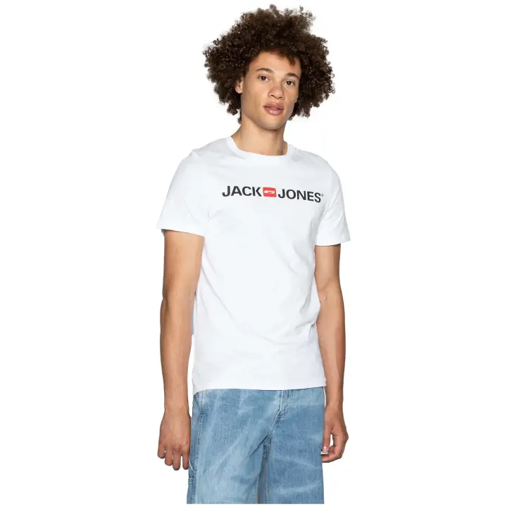 Camiseta de Manga Corta Jack&Jones Sleeve para hombre en color blanco - 1