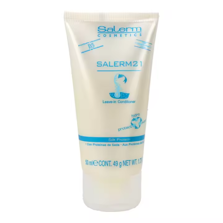 Salerm 21 Silk Protein leave in conditioner con proteína de seda Nutrición profunda con o sin aclarado 50ml - 1