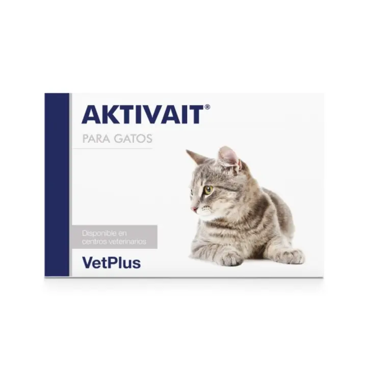 VETPLUS - Aktivait Gatos (60 Cápsulas) - Suplemento para disfunción cognitiva en Gatos - 1