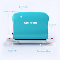 Pulverizador De Papel De 10 Agujeros Portátil Soporta Multiples Pulverización 20/26/30 Capacidad De 10 Hojas Para Cuaderno A4 A5 B5 - details 16
