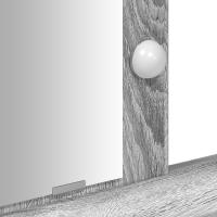 Mesa de tocador vidaXL con luces LED Gris Sonoma 79x41x140 cm - details 6