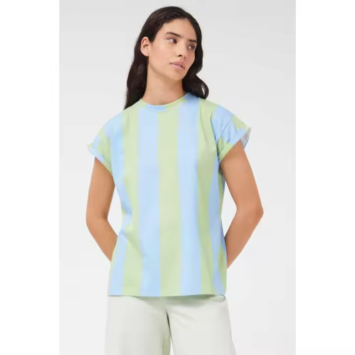 Compañia Fantastica Camiseta Mujer Rayas Verdes - 1