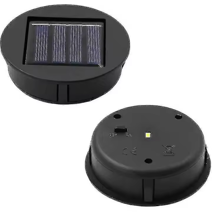 Replacement Solar Light With 8cm Bulb, 2 Pcs Solar Panel Lantern Replacement Cover, Replacement Bulb For Hanging Lanterns, Diy Solar Led Lights Garden - 1