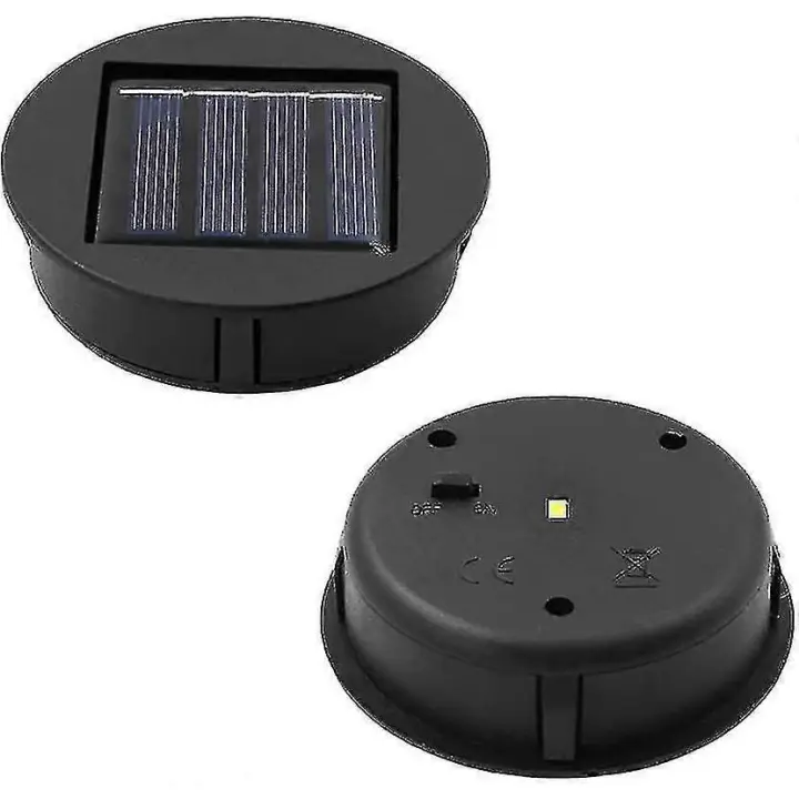 Replacement Solar Light With 8cm Bulb, 2 Pcs Solar Panel Lantern Replacement Cover, Replacement Bulb For Hanging Lanterns, Diy Solar Led Lights Garden - 1