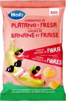 Snacks de maiz Hero Kids, Corazones plátano y fresa, 4 x 30g - details 0