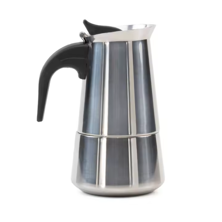 Cafetera de Acero Inoxidable The Secret Home - Espresso con Filtro Desmontable - Mango Ergonómico - Ideal para Cocina de Gas - Varios Tamaños - 1