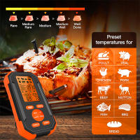 Termómetro De Carne Inalámbrico Digital Con Dos Probes Rango De 328 FT Para Barbacoa Horno Asador Cocina Herramienta De Medición Metal - details 5