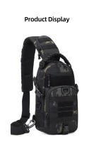 Bolsa De Pecho Táctica Para Camping Y Senderismo De Nylon Impermeable Para Hombres Bolsa Multifuncional De Deporte Al Aire Libre Con Sistema MOLLE - details 13