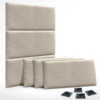 DHOME Juego de Paneles Tapizados de Lino Pack Autoadhesivos para Pared Acústicos Absorbentes Protección - details 5