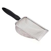Shovel De Acero Inoxidable Para Gatos 2X2mm Pores Finales Suministros Para Mascotas Apto Para Lodo De Gato Y Limpieza De Feces De Animales Pequeños - details 6