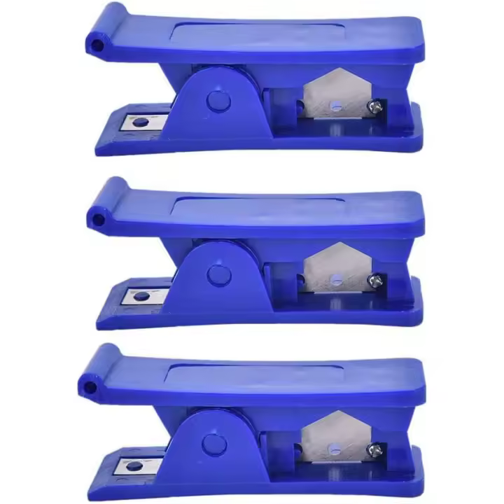 3 piezas cortador de tubo, cortador de tubo de plástico económico caucho de silicona suave PVC PU Nylon herramienta de corte de tubo de plástico herramienta de corte 7,8*2,4*3,5 cm (azul) - 1