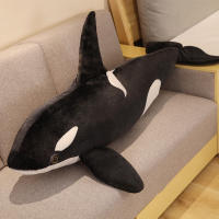 Orcinus Orca Negro Peluche Realista Delfín Asesino Muñeco De Tela Grande Ballena Oceanográfica Juguetes Para Niños Regalo De Cumpleaños - details 4