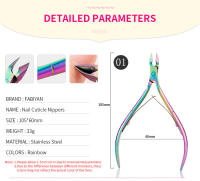 Tijeras De Cutícula De Acero Inoxidable Arco Iris Para Arte De Uñas Y Peluquería De Manos Y Pies Herramienta Profesional Para Eliminar Piel Muerta Y Apariencia Estética De Uñas - details 4