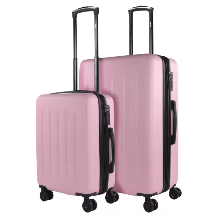 Skpat Juego de 2 Maletas Rosa Pastel Lisboa: Maleta Cabina + Maleta XL - ABS Ultraligeras - 4 Ruedas 360º - Candado TSA - 3 Años Garantía - 1