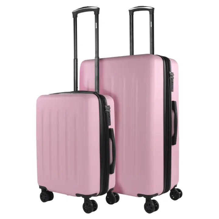 Skpat Juego de 2 Maletas Rosa Pastel Lisboa: Maleta Cabina + Maleta XL - ABS Ultraligeras - 4 Ruedas 360º - Candado TSA - 3 Años Garantía - 1
